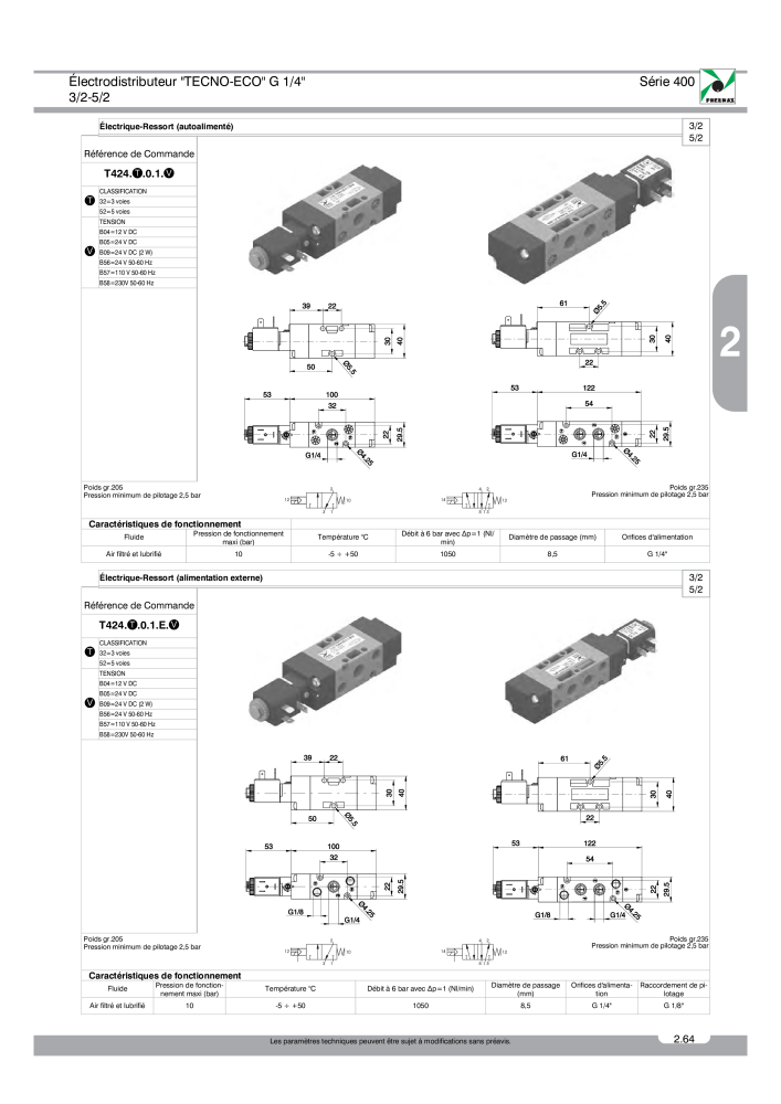 Pneumax - Catalogue Général Nb. : 21220 - Page 257