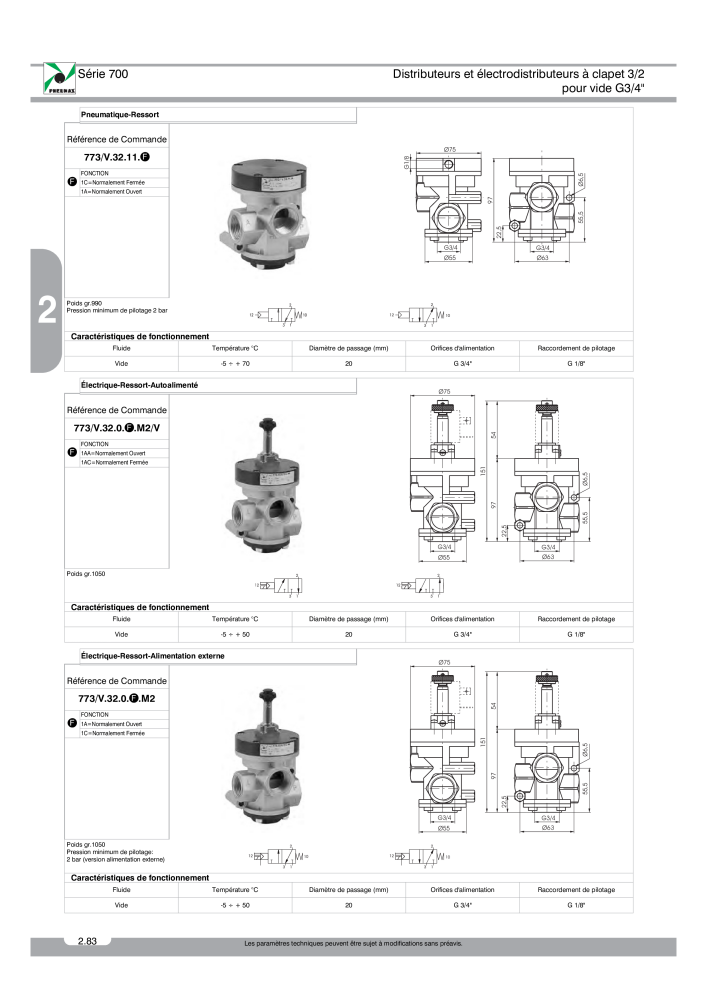 Pneumax - Catalogue Général NO.: 21220 - Page 276