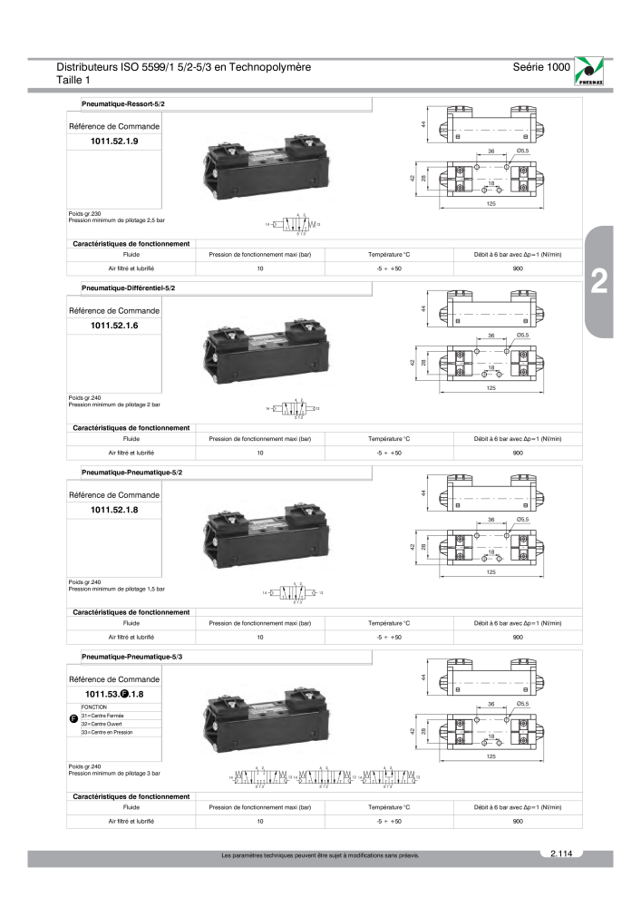 Pneumax - Catalogue Général NO.: 21220 - Page 307