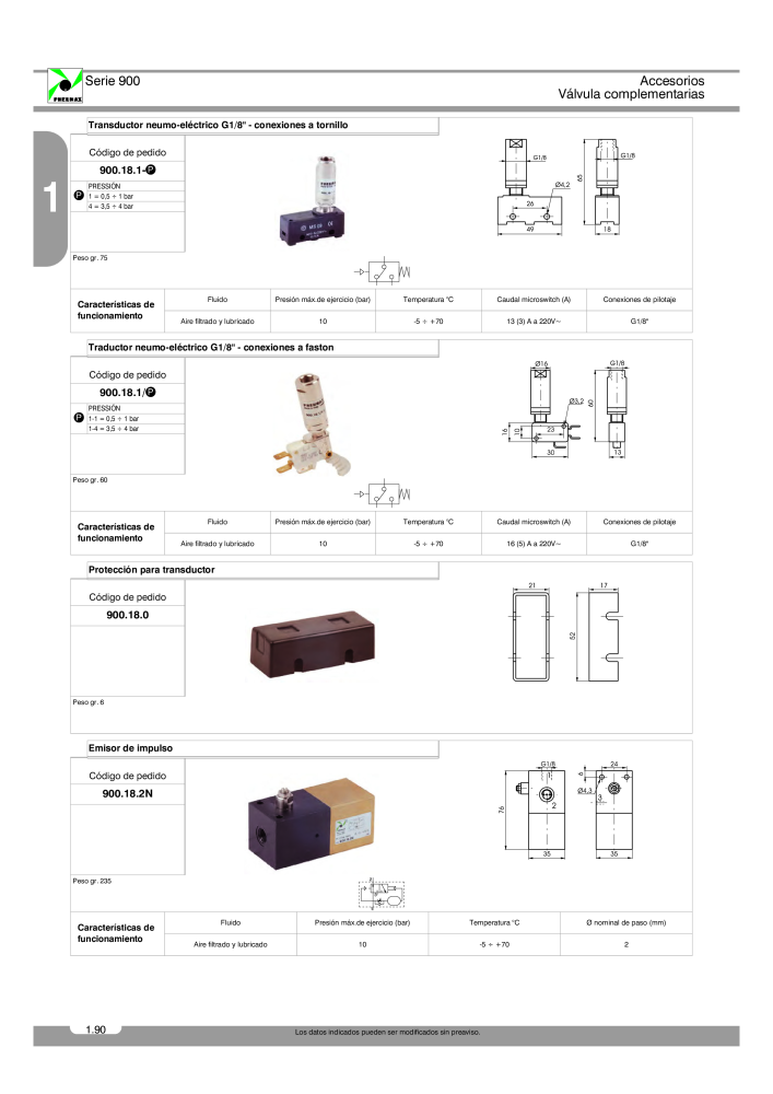 Pneumax - Catálogo Principal Nº: 21221 - Página 168