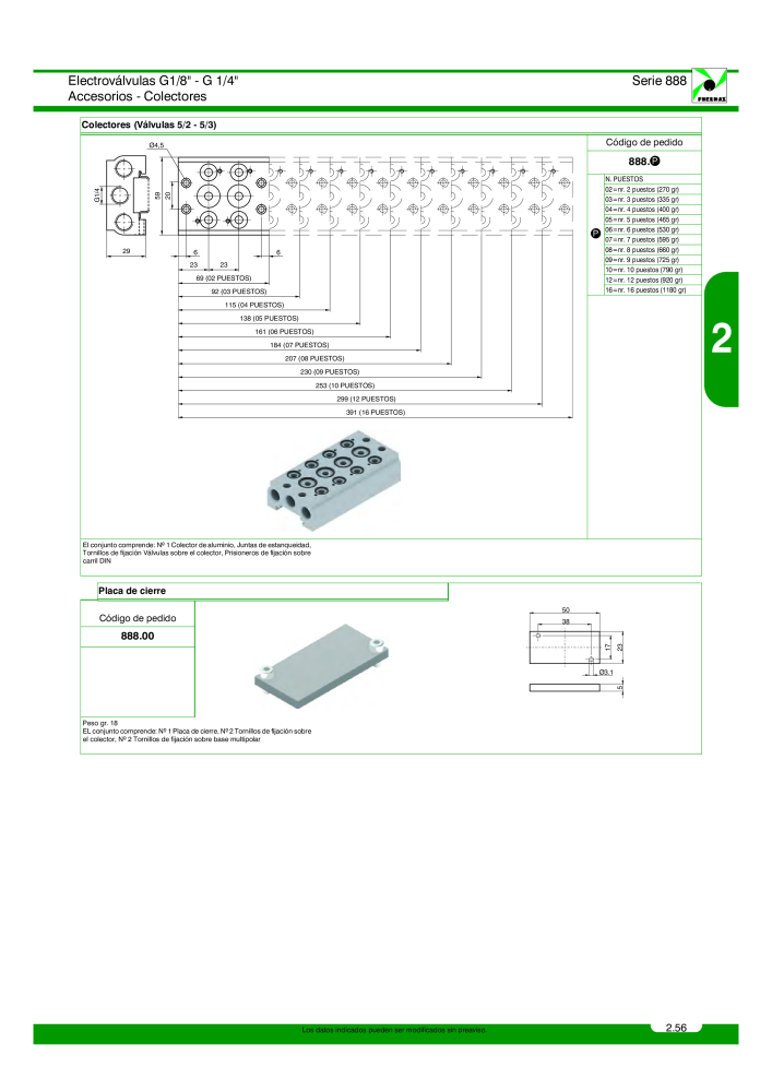 Pneumax - Catálogo Principal Nb. : 21221 - Page 255