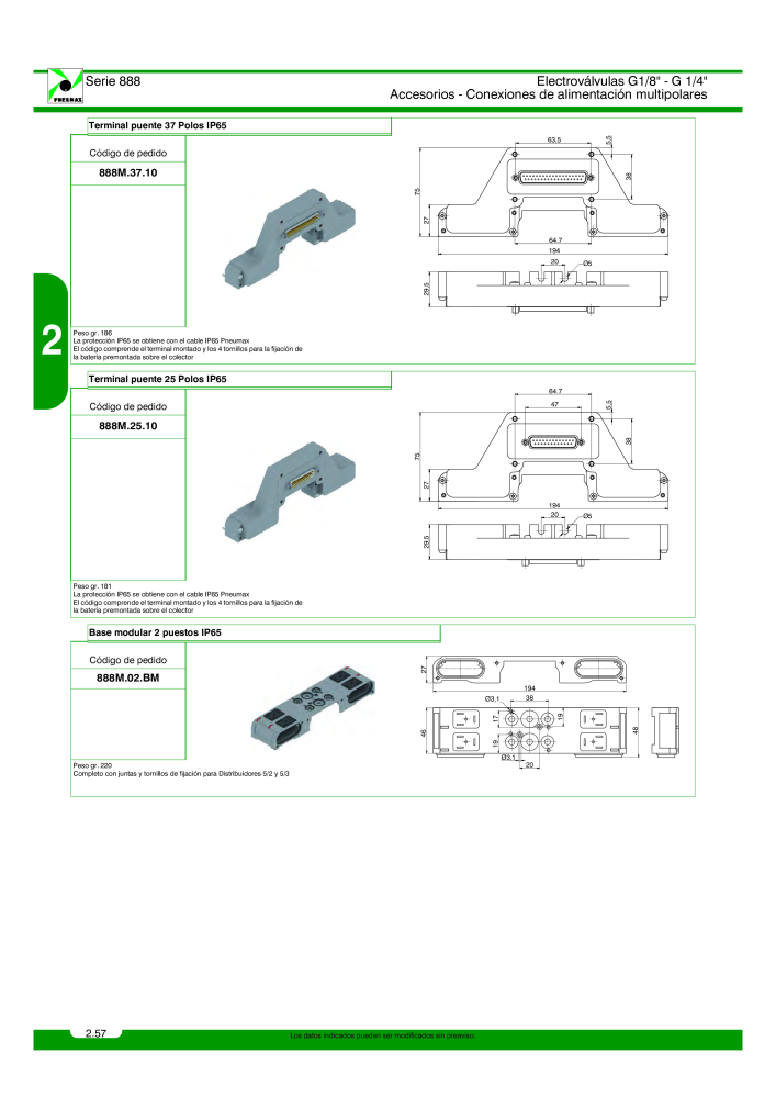 Pneumax - Catálogo Principal NO.: 21221 - Page 256