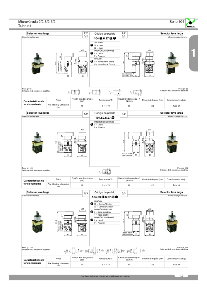 Pneumax - Catálogo Principal Nb. : 21221 - Page 85