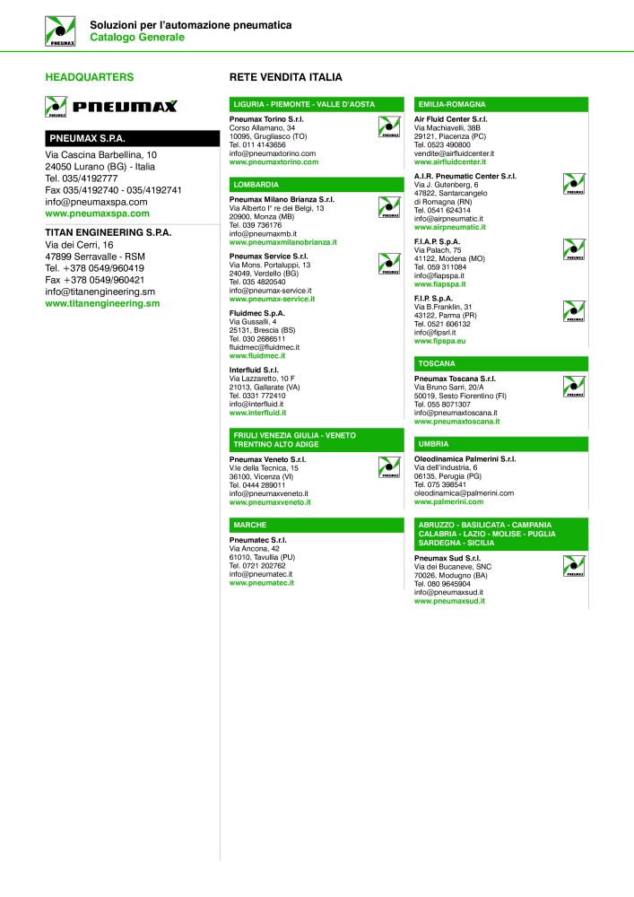 Pneumax - Catalogo Principale Nº: 21222 - Página 1066