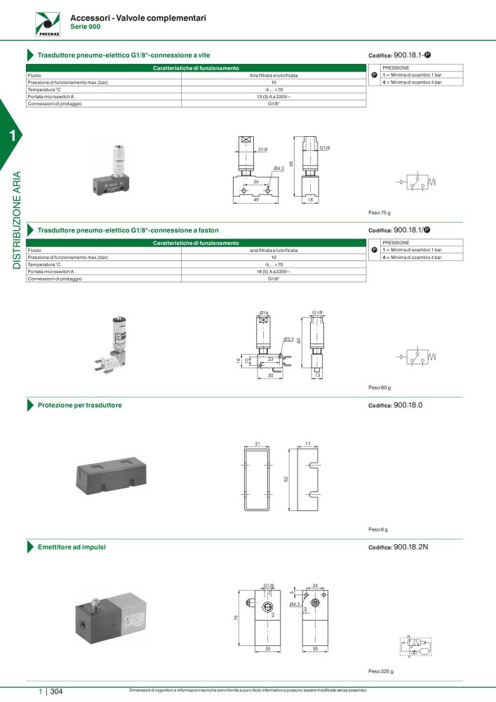 Pneumax - Catalogo Principale Nb. : 21222 - Page 324