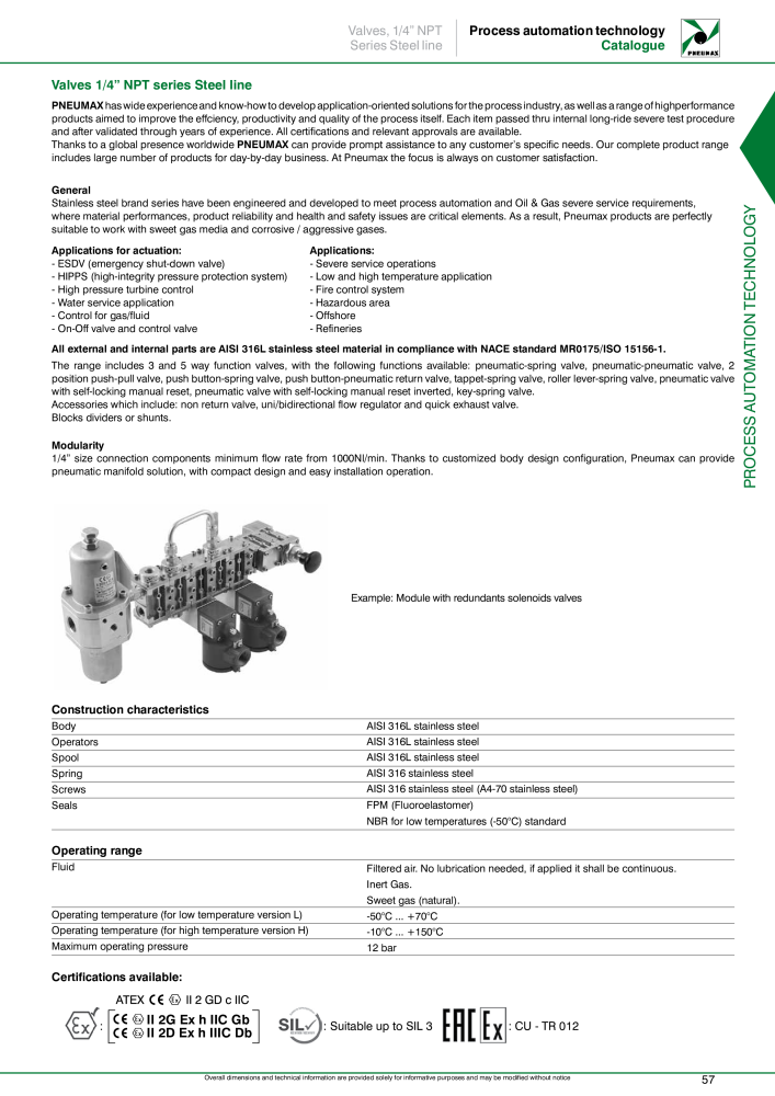 Pneumax - Process Automation n.: 21224 - Pagina 59