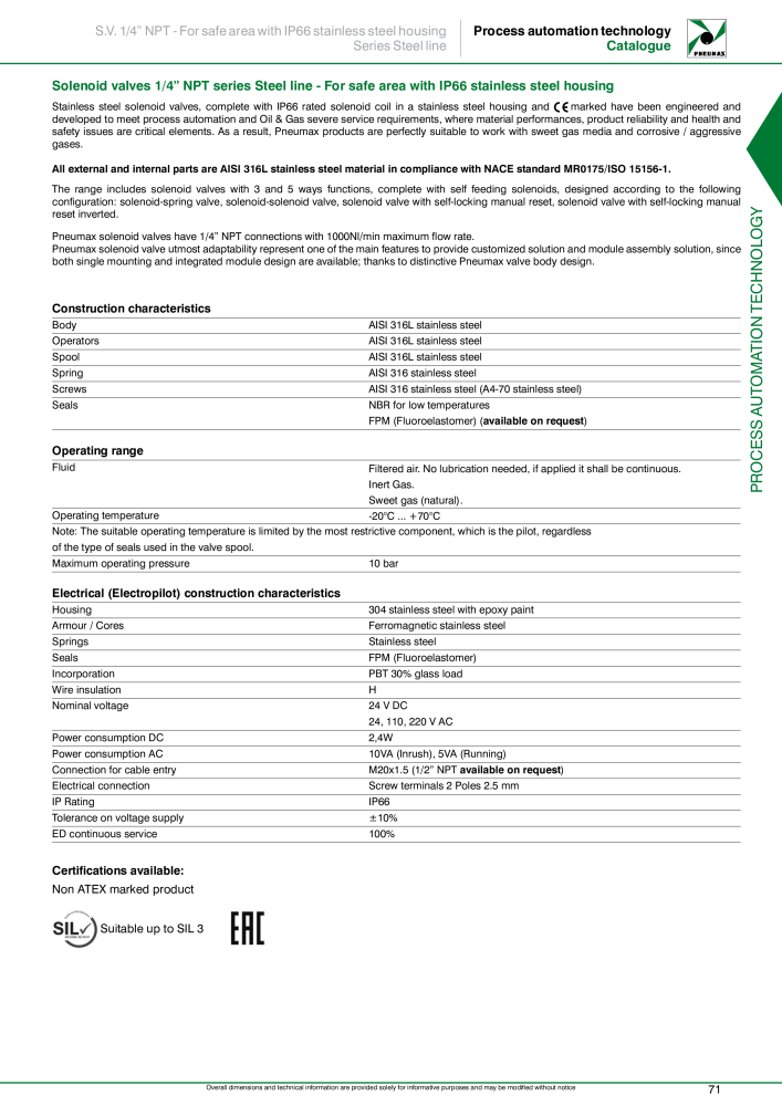 Pneumax - Process Automation Nb. : 21224 - Page 73