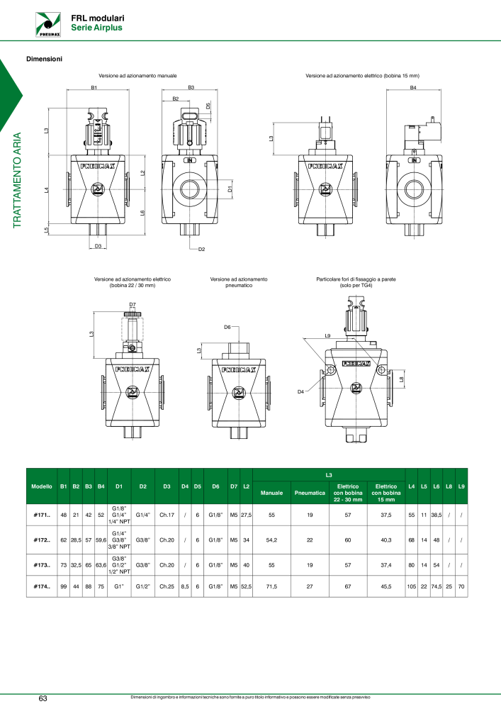 Pneumax - Trattamento dell'aria compressa n.: 21229 - Pagina 66