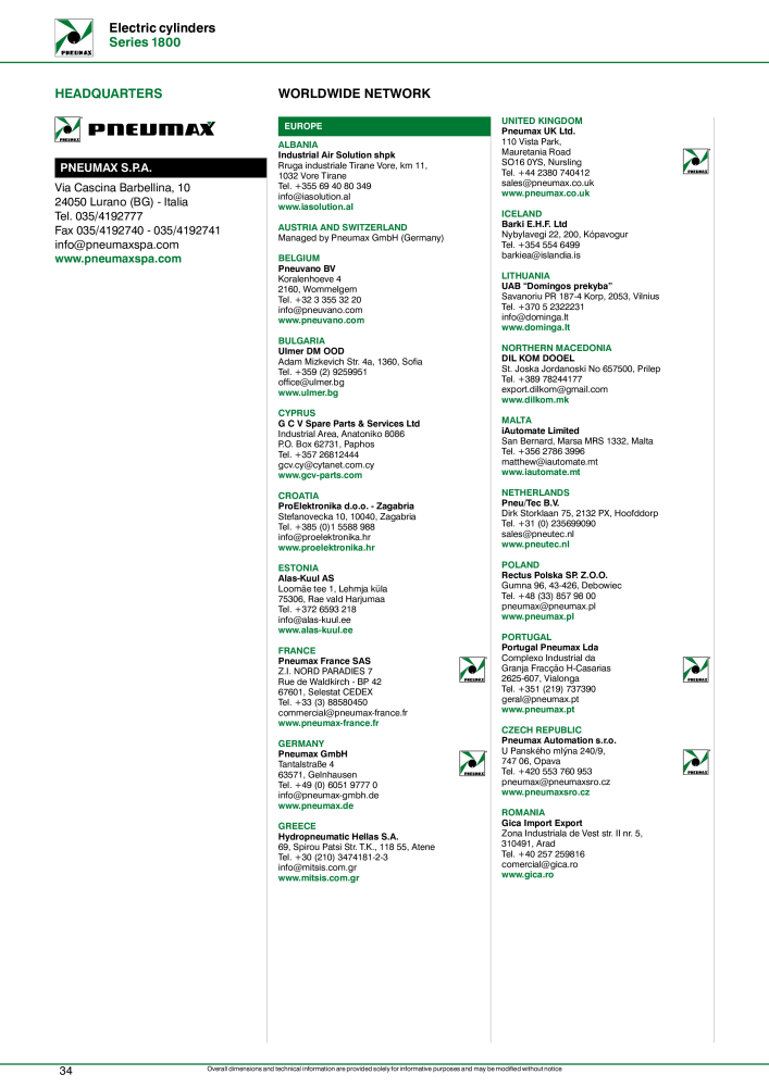 Pneumax - Electric drives NO.: 21234 - Page 36
