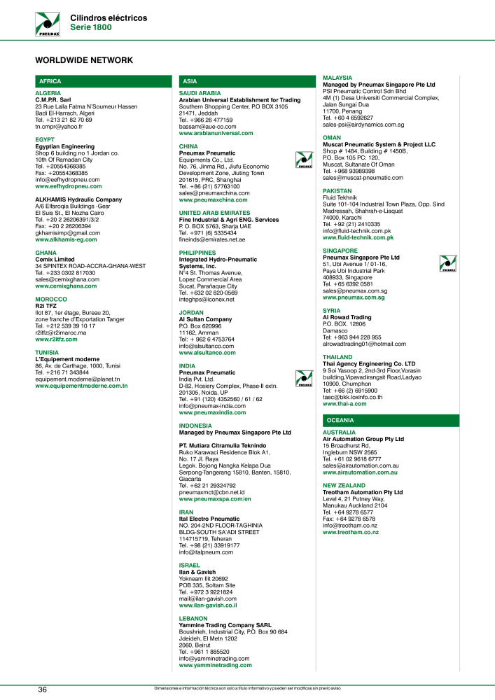 Pneumax - Accionamientos eléctricos Nº: 21236 - Página 38