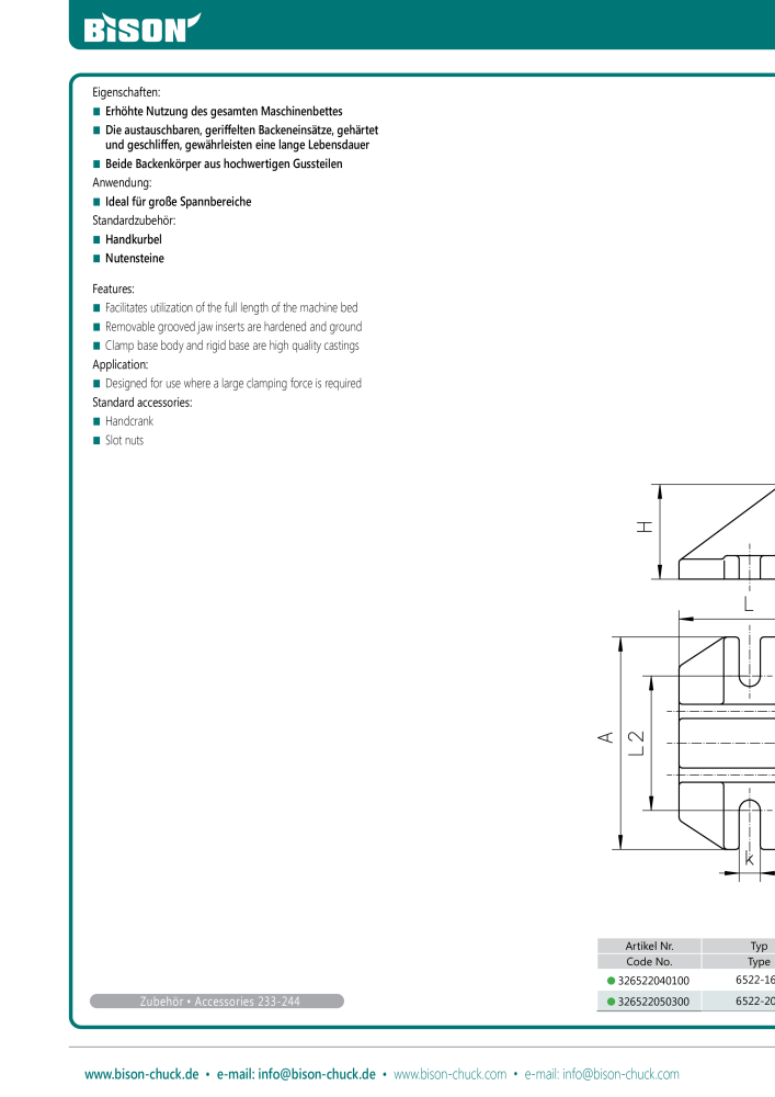 BISON Main Catalog Clamping Technology Nb. : 21284 - Page 430