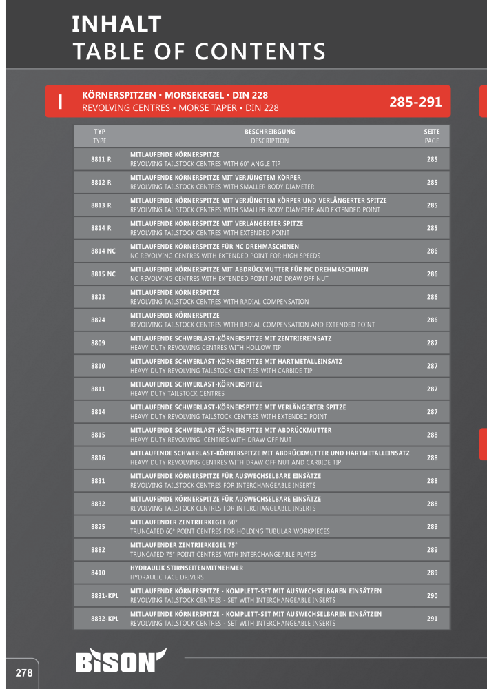 BISON Main Catalog Clamping Technology n.: 21284 - Pagina 544