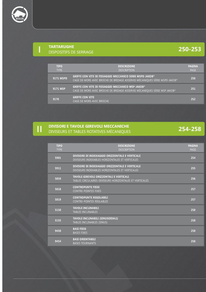 BISON Tecnologia di serraggio del catalogo principale NR.: 21286 - Strona 266