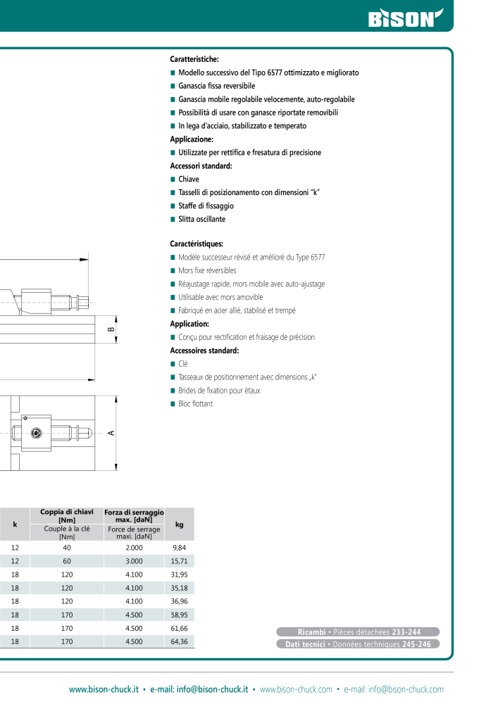 BISON Tecnologia di serraggio del catalogo principale n.: 21286 - Pagina 437