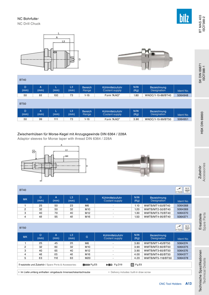 BILZ - CNC Werkzeughalter NR.: 21290 - Seite 17