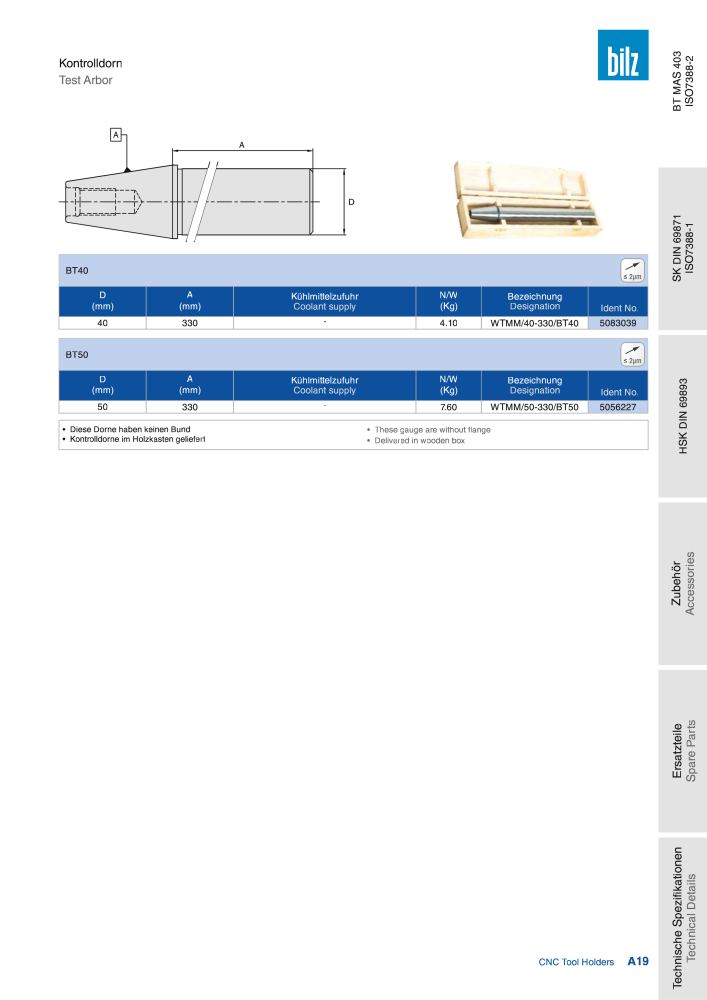 BILZ - CNC Werkzeughalter NR.: 21290 - Seite 23