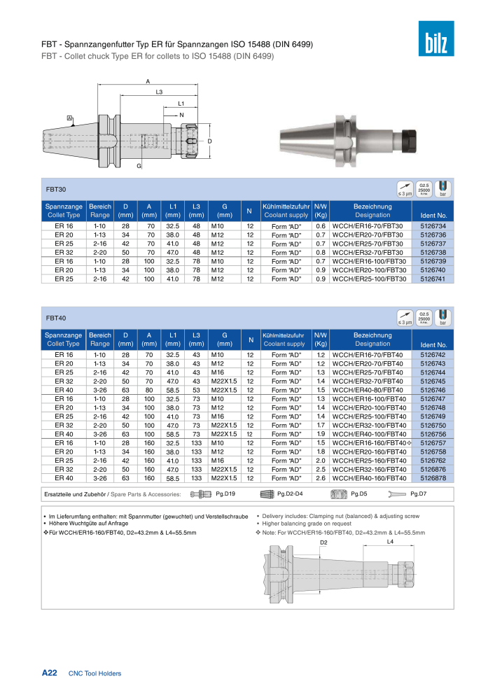 BILZ - CNC Werkzeughalter NR.: 21290 - Seite 26