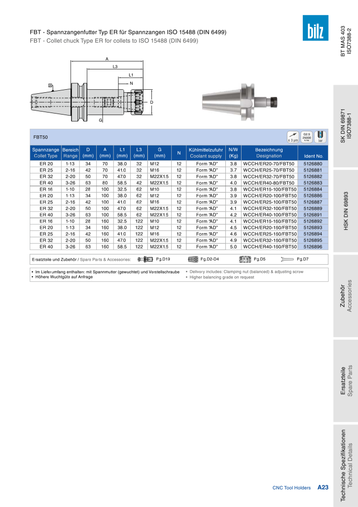 BILZ - CNC Werkzeughalter NR.: 21290 - Seite 27