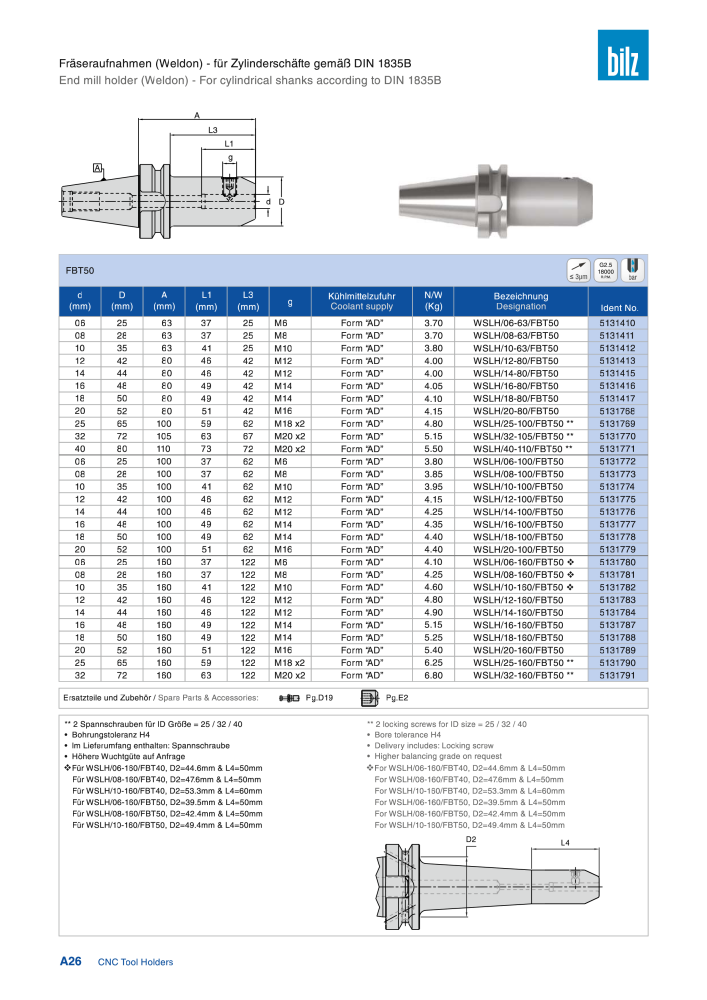 BILZ - CNC Werkzeughalter NR.: 21290 - Seite 30