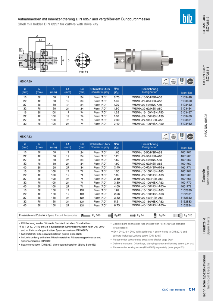 BILZ - CNC Werkzeughalter NR.: 21290 - Seite 65