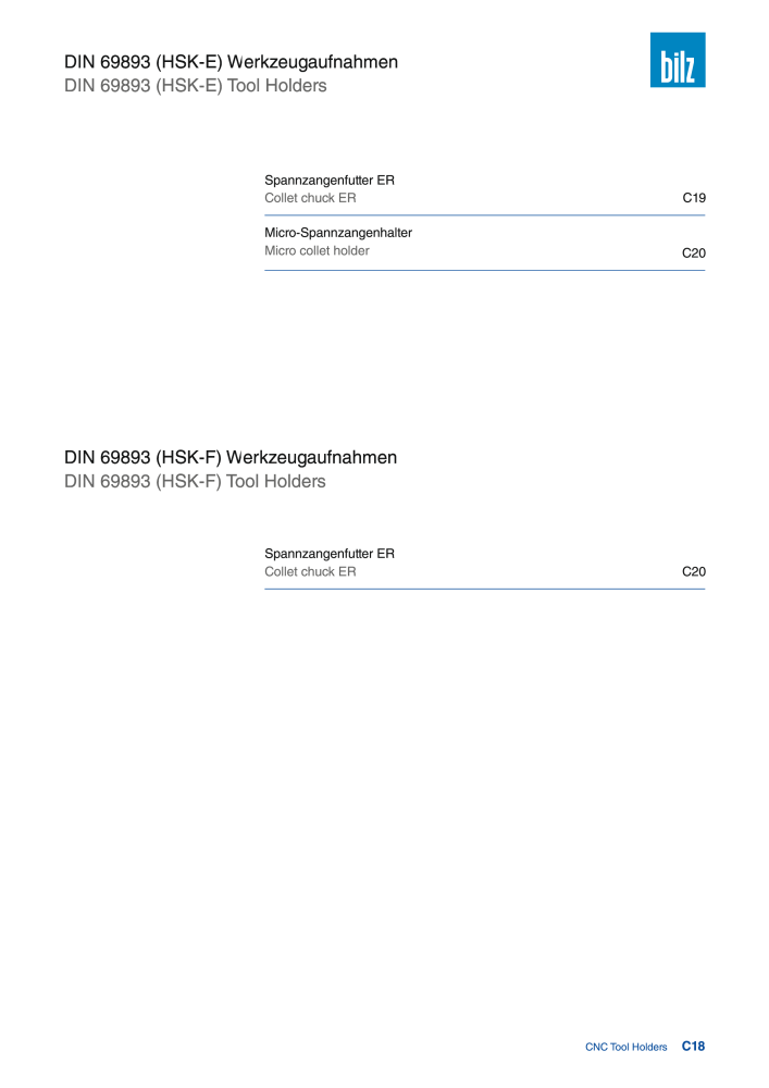 BILZ - CNC Werkzeughalter NR.: 21290 - Seite 69