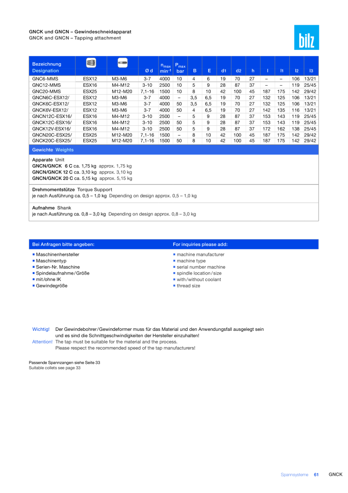 BILZ - Spannsysteme NR.: 21293 - Pagina 64