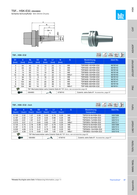 BILZ Schrumpffutter Standard 4,5° 6726989