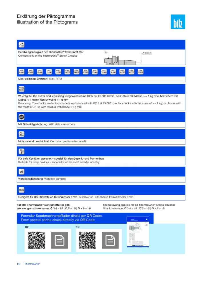 BILZ - ThermoGrip ® Schrumpfspannfutter NR.: 21294 - Seite 13