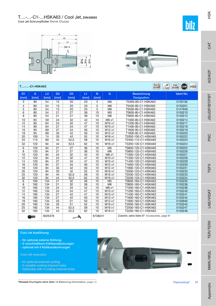 BILZ - ThermoGrip ® Schrumpfspannfutter NR.: 21294 - Seite 16