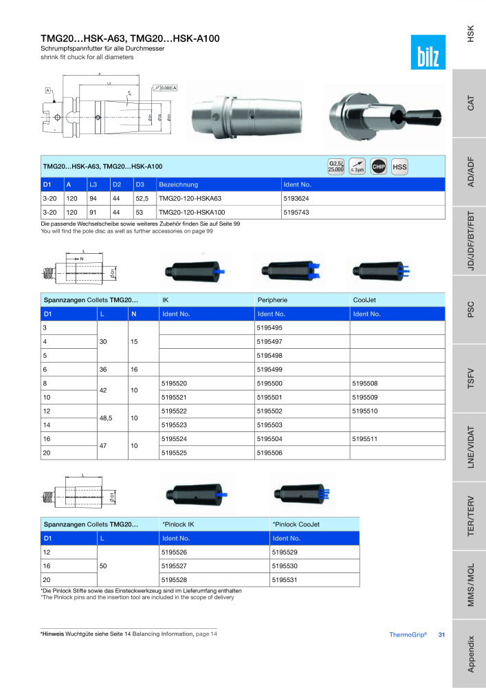 BILZ - ThermoGrip ® Schrumpfspannfutter NO.: 21294 - Page 30