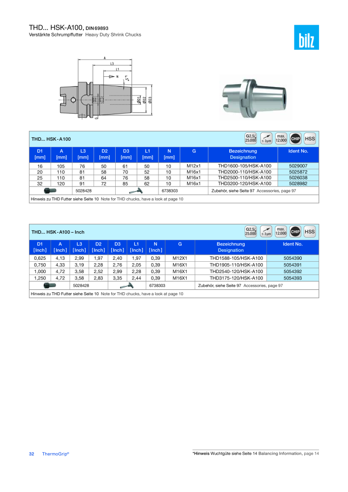 BILZ - ThermoGrip ® Schrumpfspannfutter NR.: 21294 - Seite 31