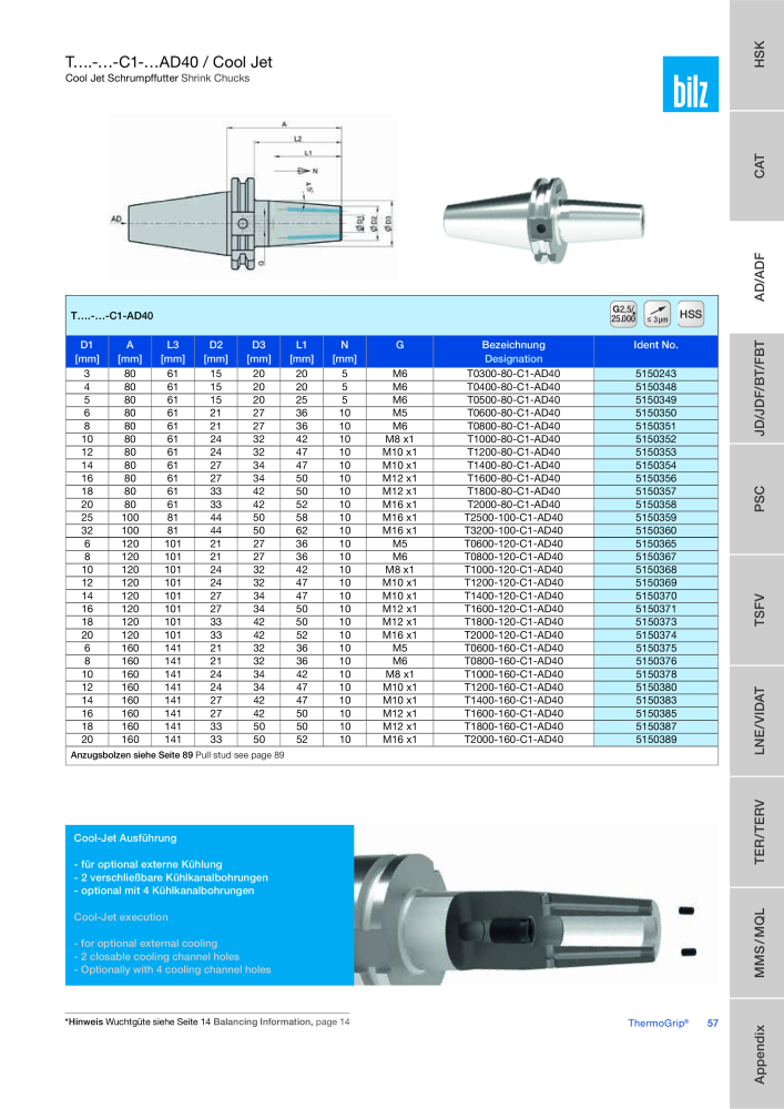 BILZ - ThermoGrip ® Schrumpfspannfutter NR.: 21294 - Seite 56