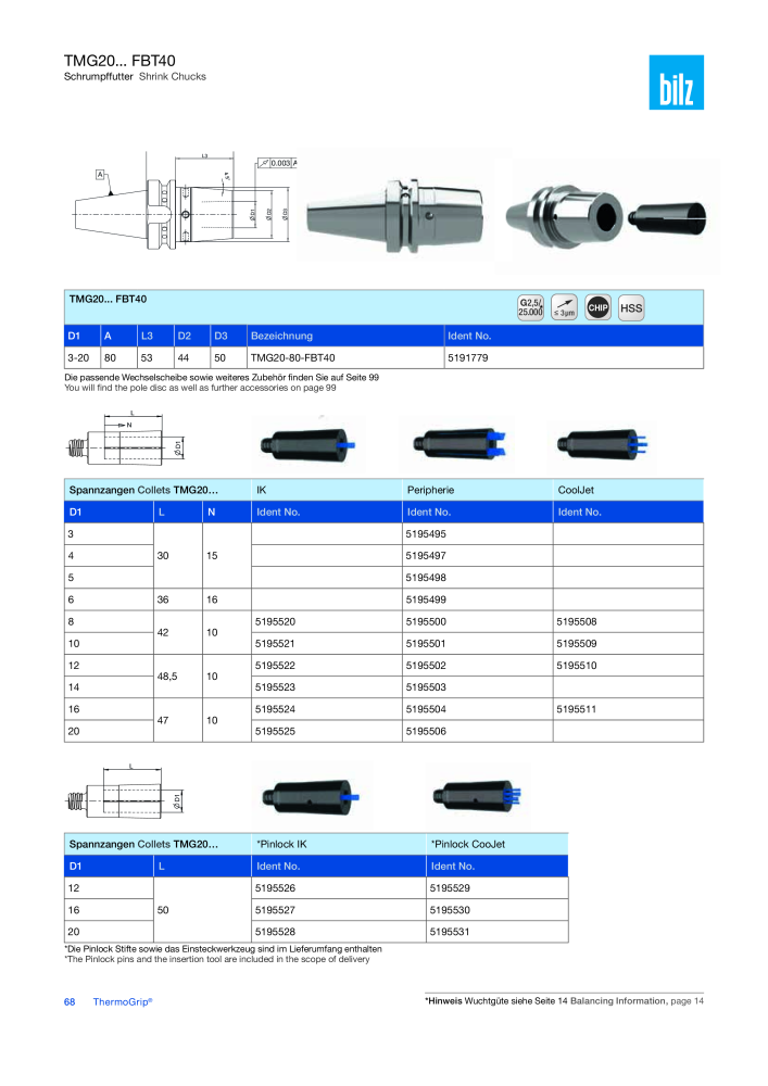 BILZ - ThermoGrip ® Schrumpfspannfutter NR.: 21294 - Seite 67