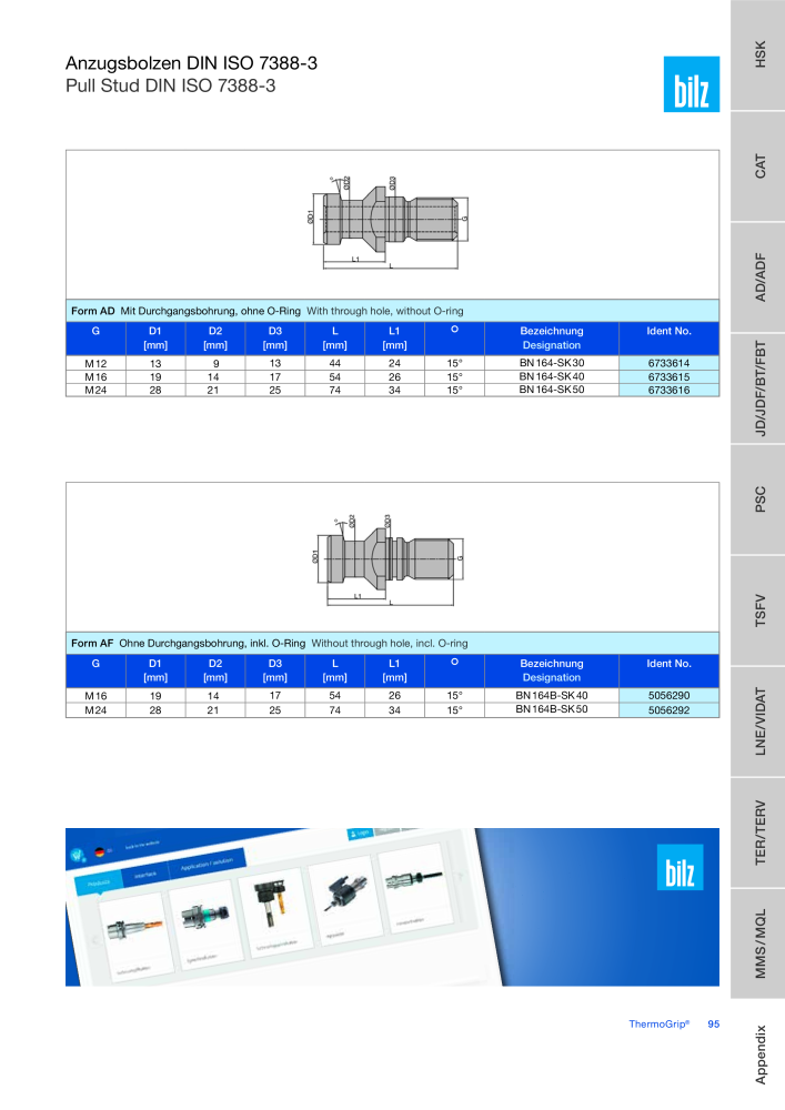 BILZ - ThermoGrip ® Schrumpfspannfutter NO.: 21294 - Page 94