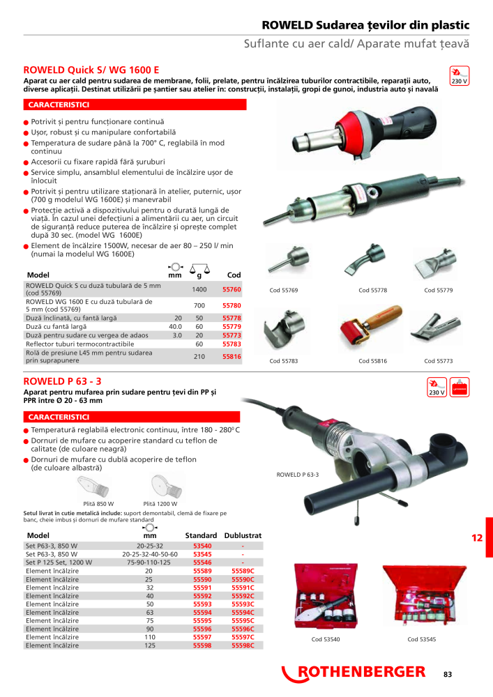 Rothenberger Catalog principal NR.: 21295 - Strona 83