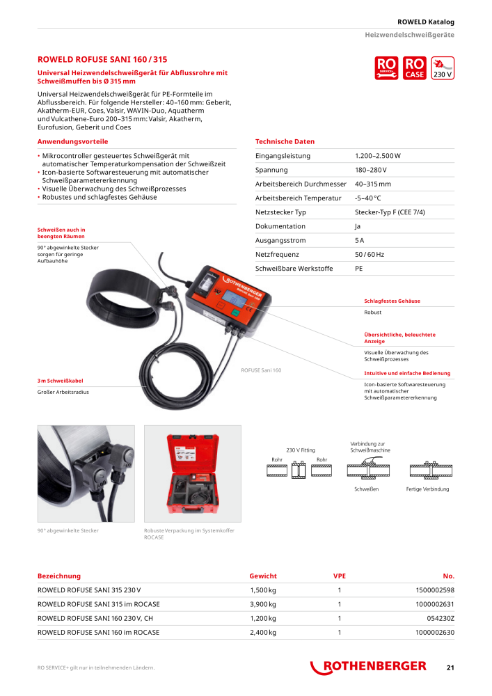 Rothenberger ROWELD Katalog NR.: 21301 - Seite 21