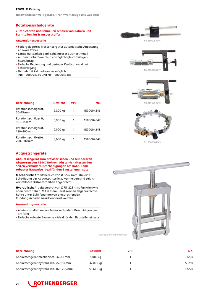 Rothenberger ROWELD Katalog NR.: 21301 - Seite 26