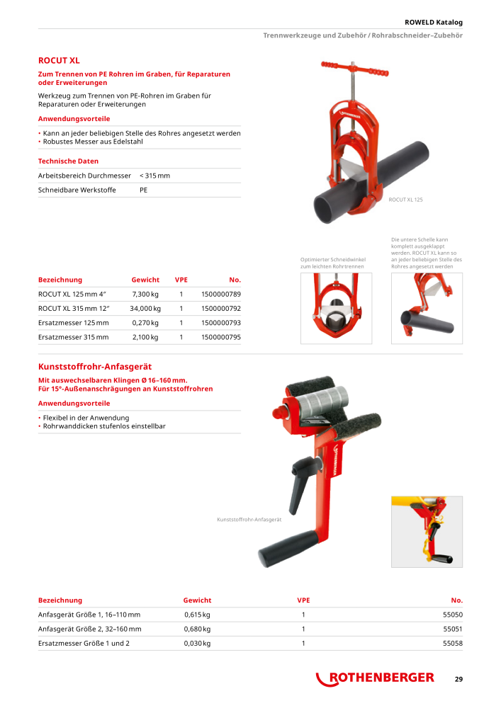 Rothenberger ROWELD Katalog NR.: 21301 - Seite 29