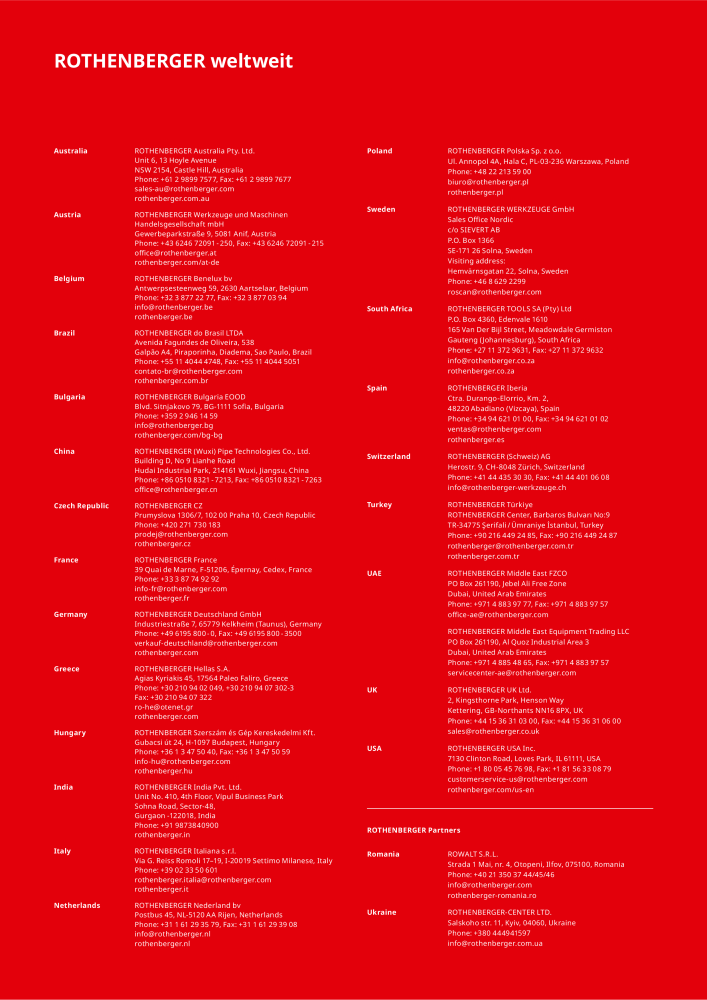 Rothenberger ROWELD Katalog NR.: 21301 - Seite 39