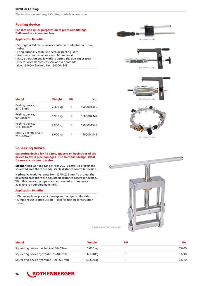 Rothenberger ROWELD Catalog Nb. : 21303 - Page 26