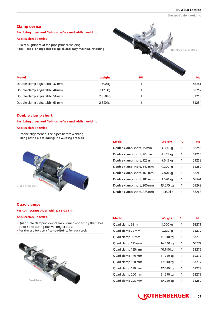 Rothenberger ROWELD Catalog Nb. : 21303 - Page 27