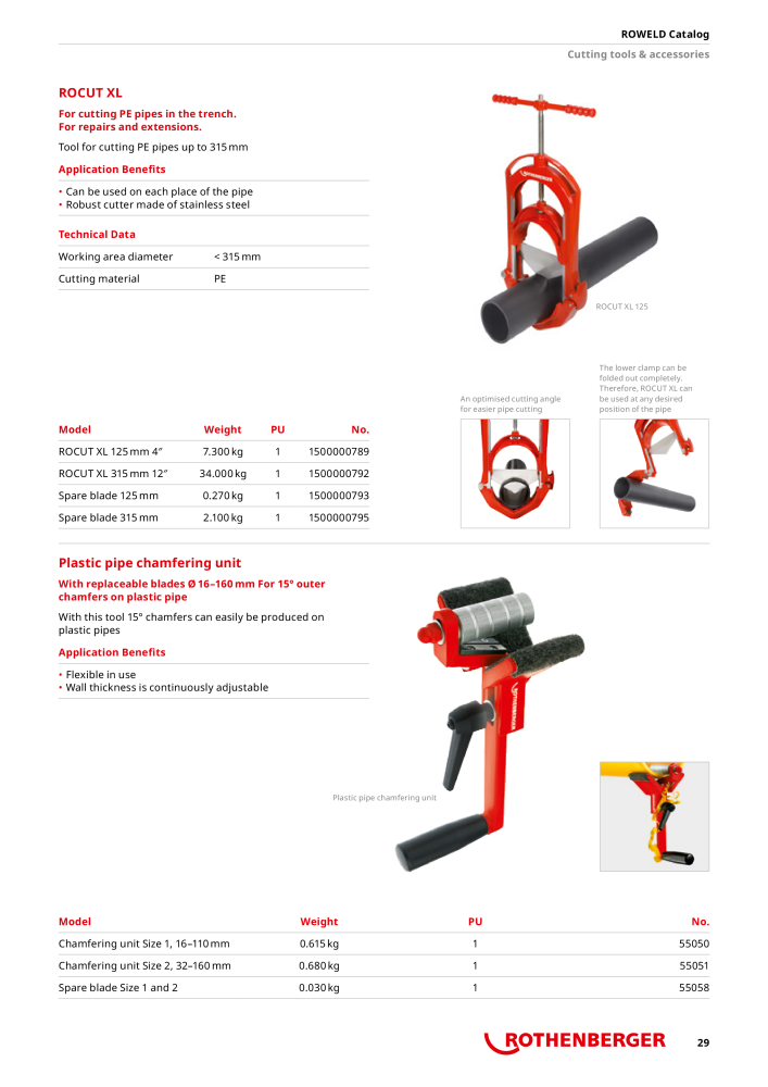 Rothenberger ROWELD Catalog NR.: 21303 - Seite 29