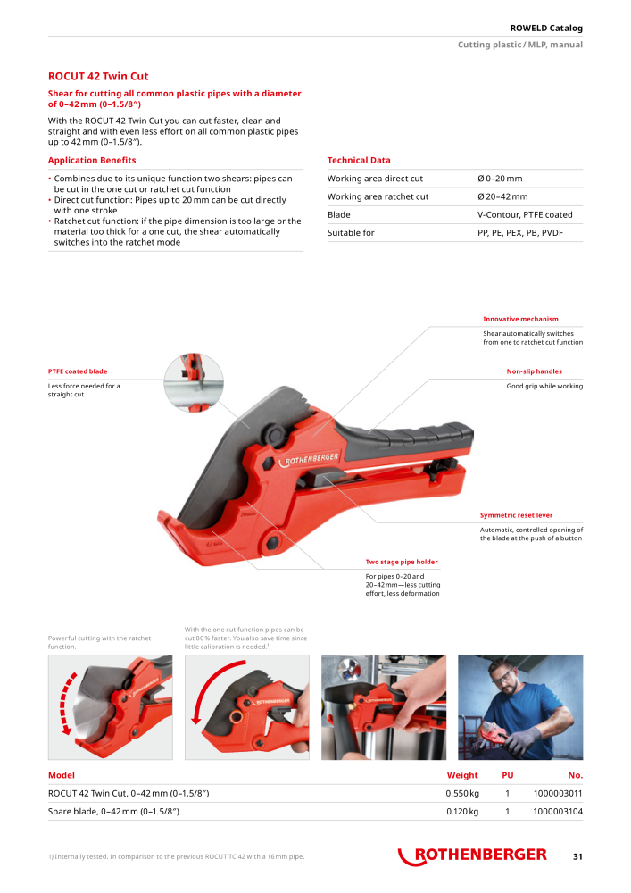 Rothenberger ROWELD Catalog NEJ.: 21303 - Sida 31