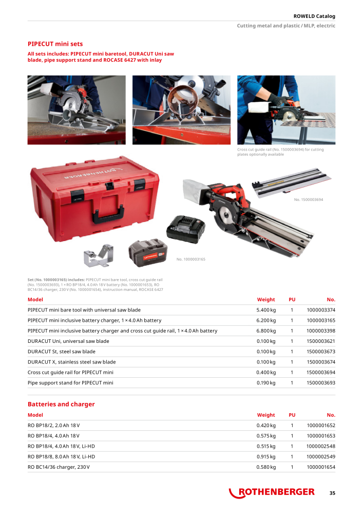 Rothenberger ROWELD Catalog NEJ.: 21303 - Sida 35