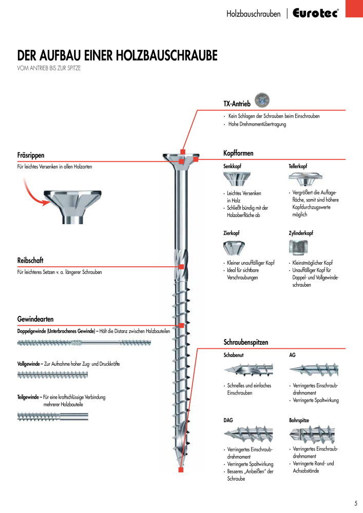 Eurotec Katalog Holzbauschrauben NO.: 21320 - Page 5