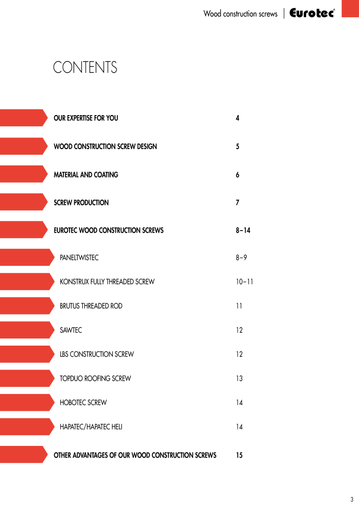Eurotec catalogue wood construction screws NEJ.: 21329 - Sida 3