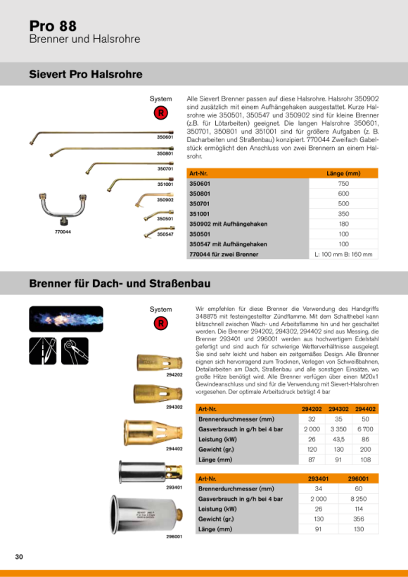 Sievert PRO 88 Kantenaufschweissbrenner 34/400mm 770140