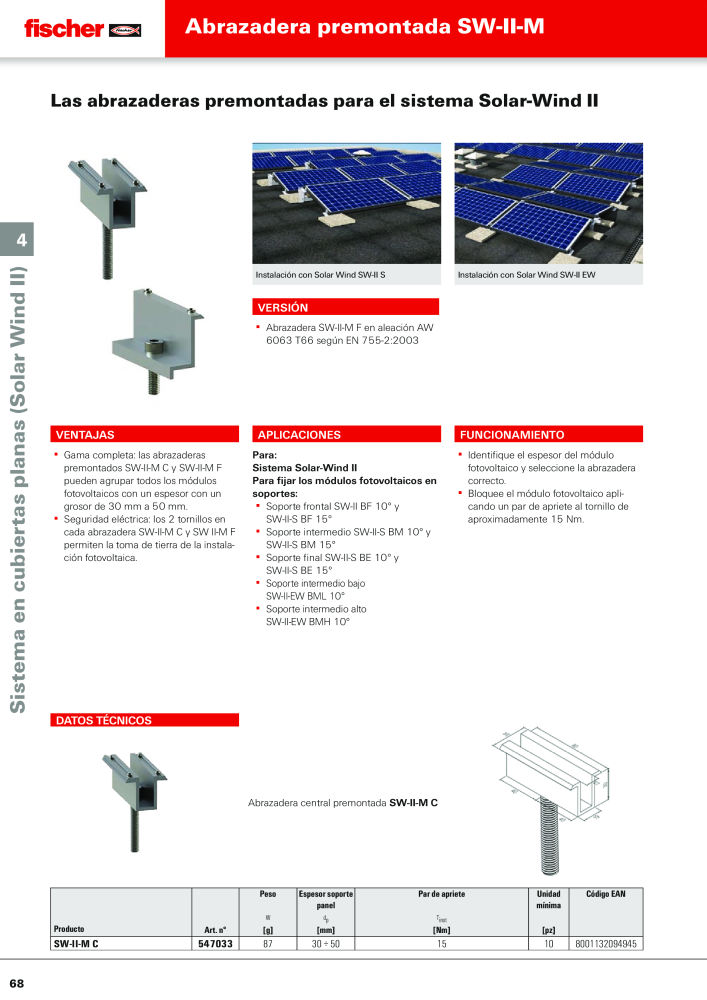 fischer Catálogo principal de sistemas solares Nº: 21364 - Página 68