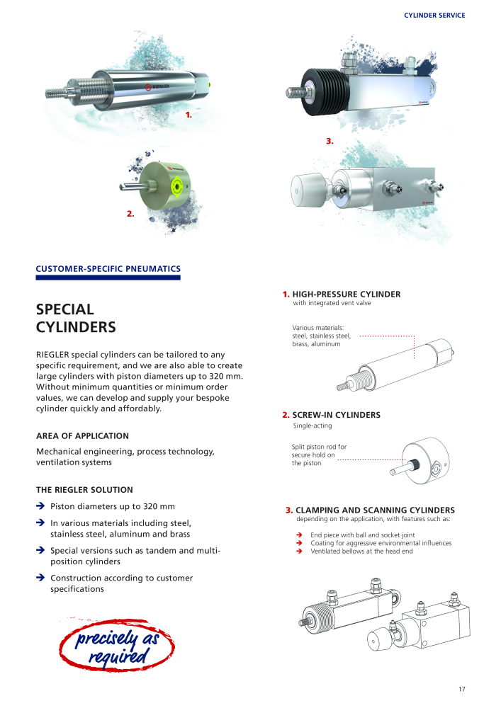 Riegler Brochure: Customer solutions, modules & cylinder service NEJ.: 21402 - Sida 17