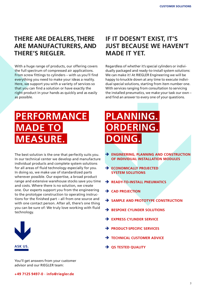 Riegler Brochure: Customer solutions, modules & cylinder service NO.: 21402 - Page 3